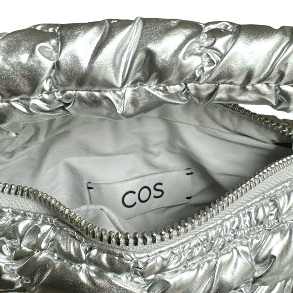 RARE NWT COS Silver Micro Quilted Bag - Picture 4 of 5